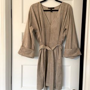 BCBG faux suede dress